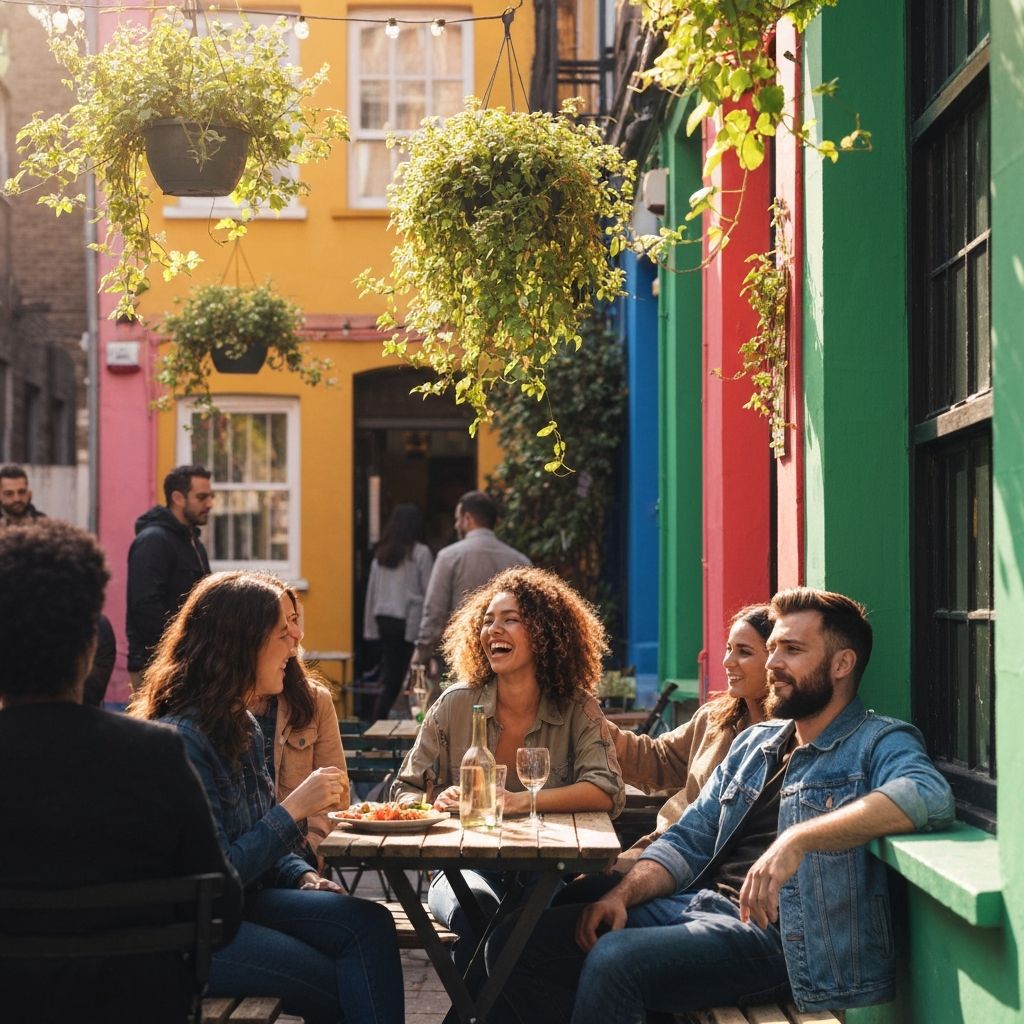 Eating outside or in public spaces